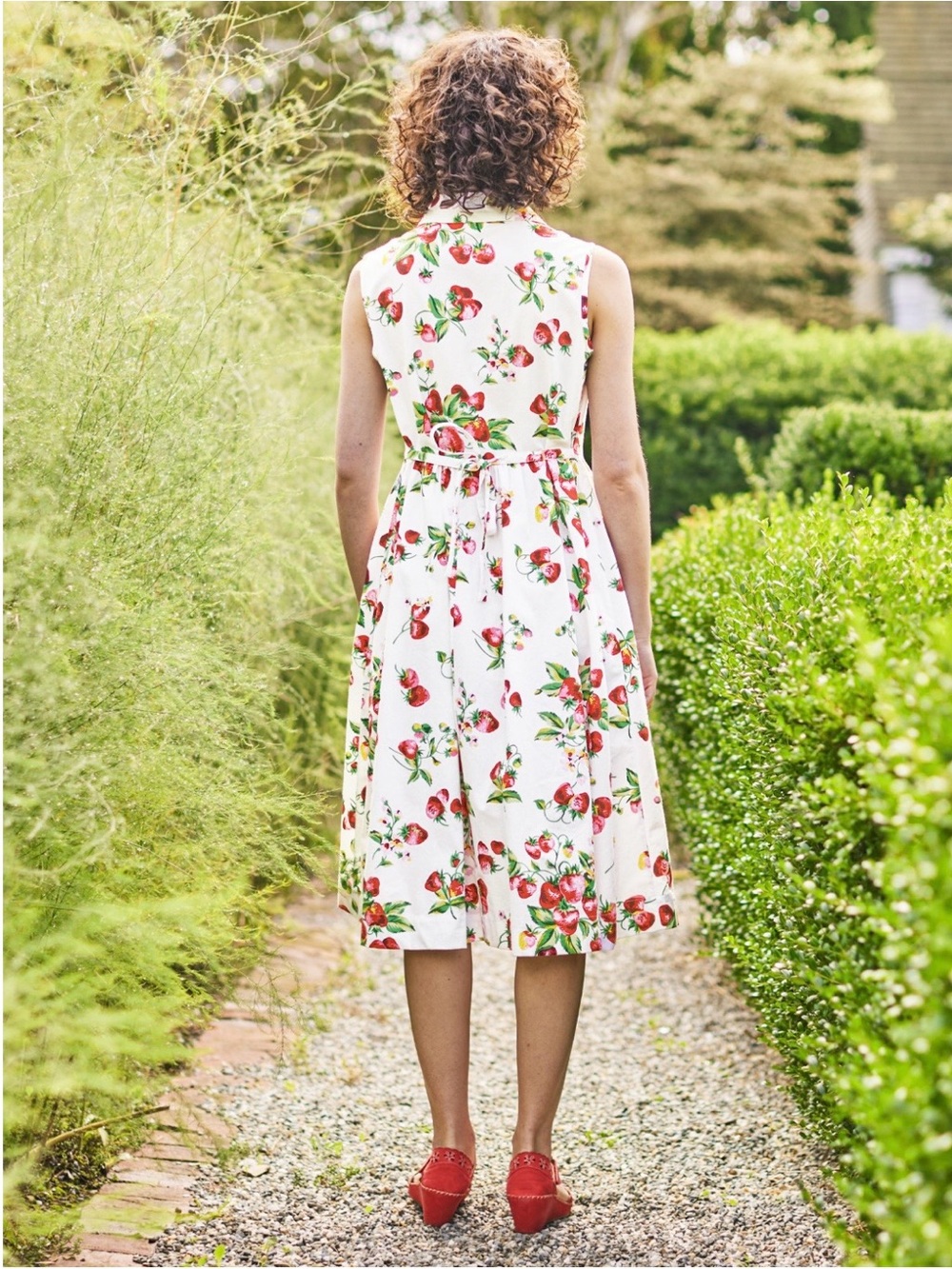 April Cornell Strawberry Porch Dress Modern Prairie Cottagecore pockets Size XL - Picture 12 of 15